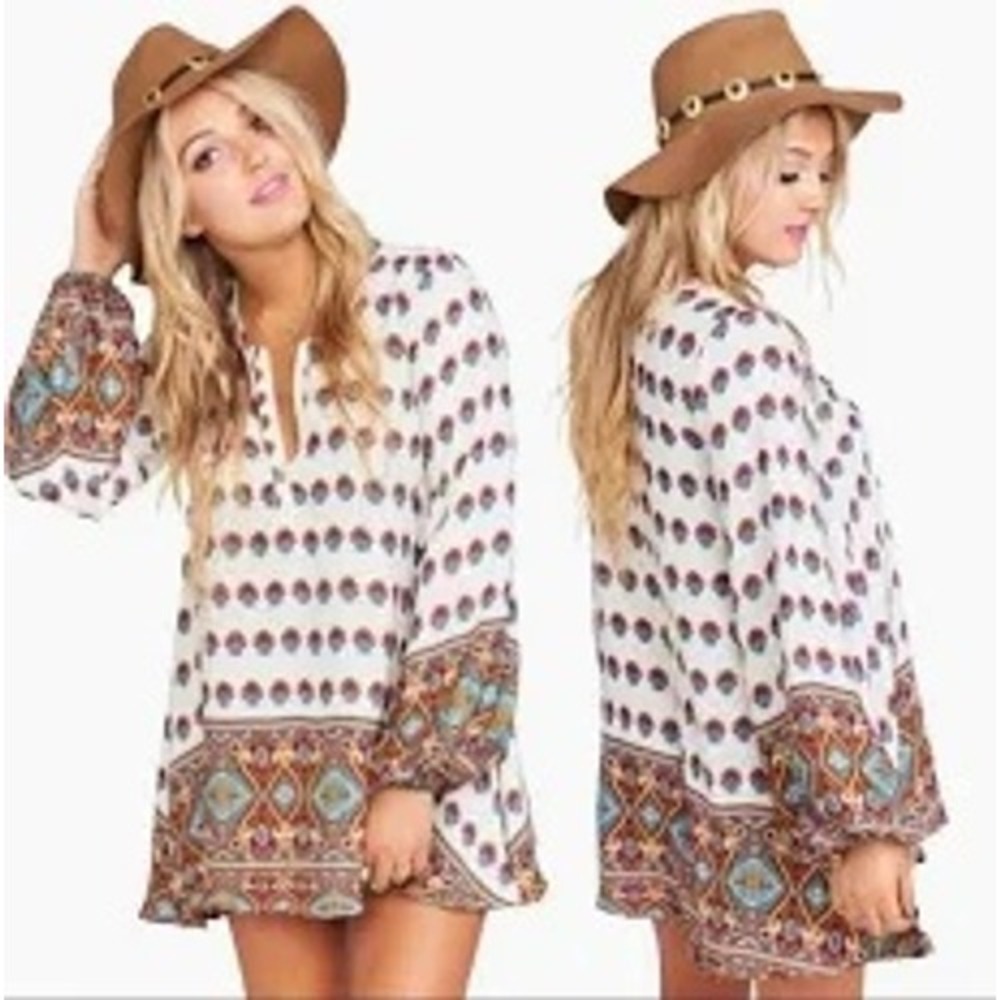 Show Me Your MuMu women M Jamie Tunic in The Victorian paisley tunic dress